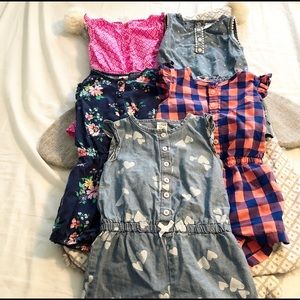 Carter’s - bundle of 5 rompers - 18 months
